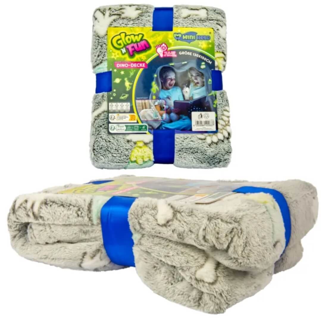 Glow in the Dark Decke Dino 130x150 cm