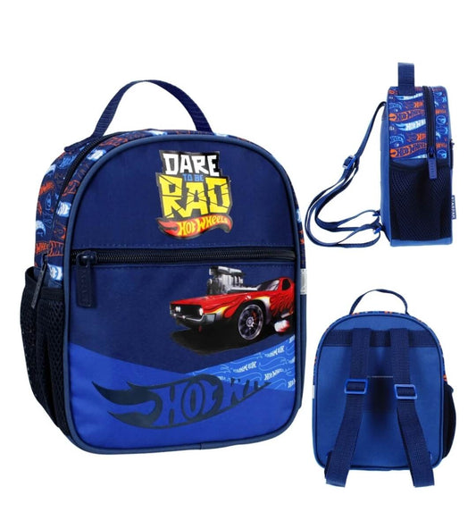 Hot Wheels Jungen Vorschulrucksack, blauer Rucksack 20x25x9cm STARPAK, gepolstert