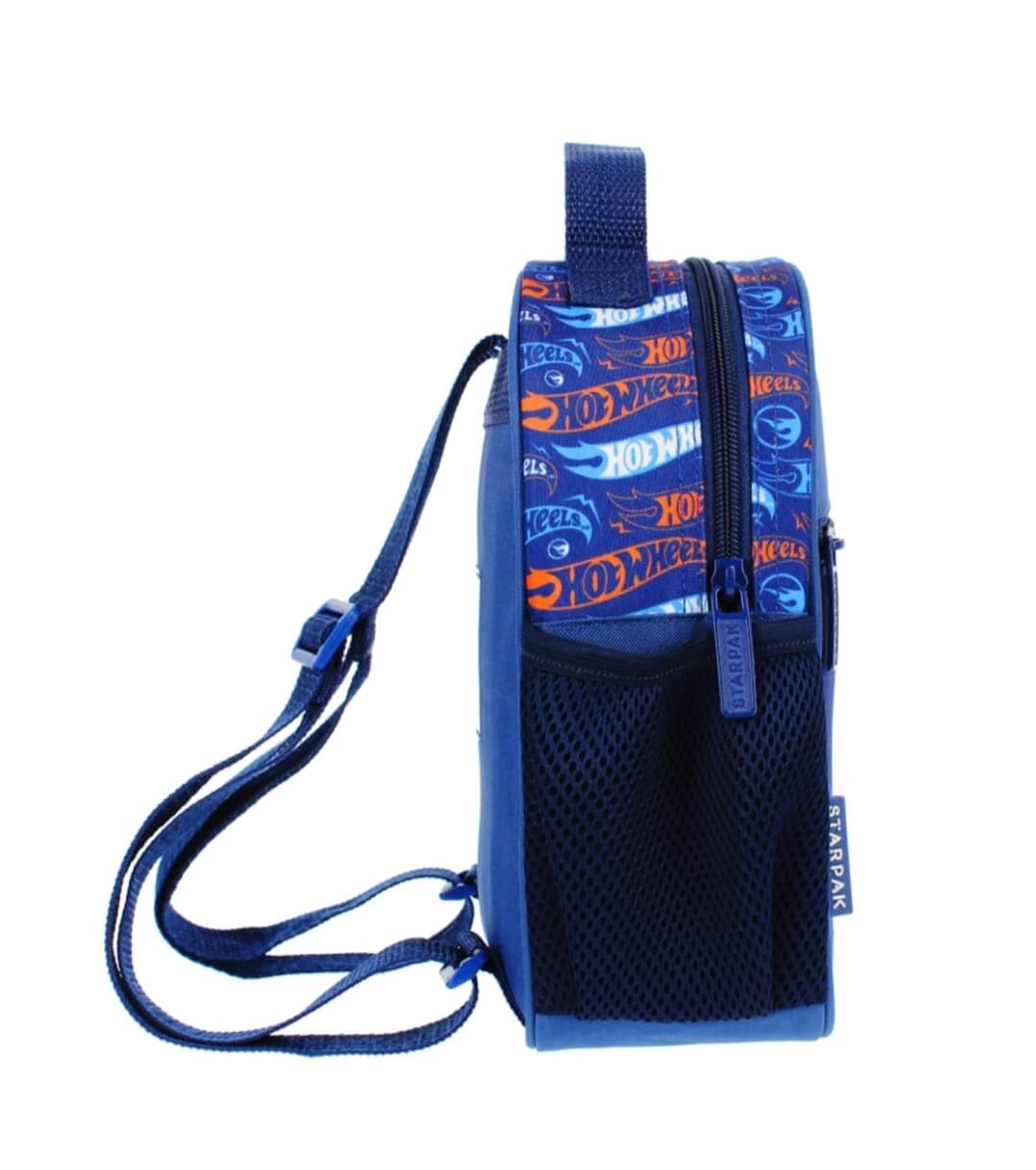 Hot Wheels Jungen Vorschulrucksack, blauer Rucksack 20x25x9cm STARPAK, gepolstert