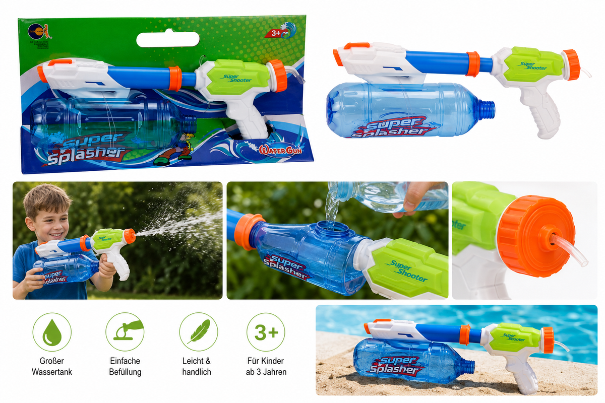 Wasserpistole mit PET Flaschenanschluss