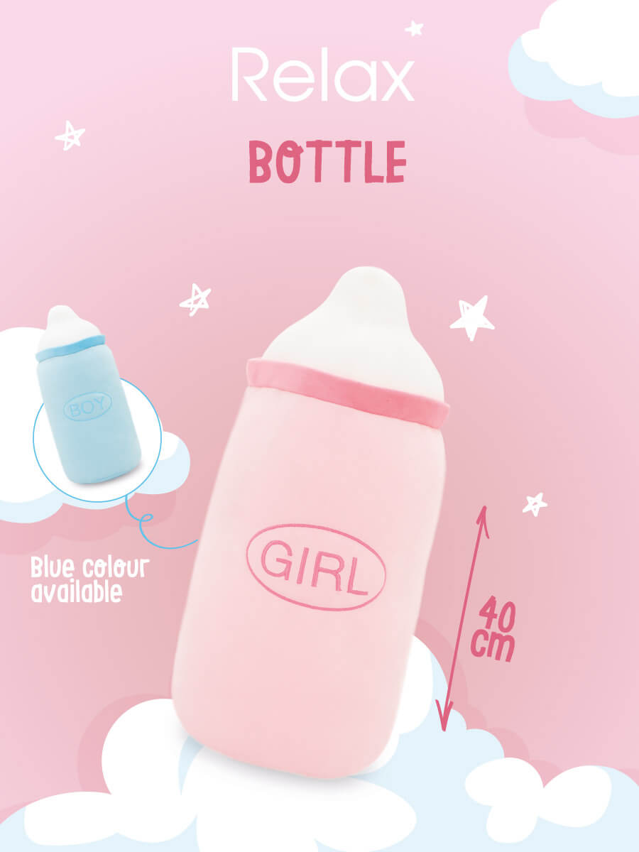 Plüsch Flasche Pink 40 cm