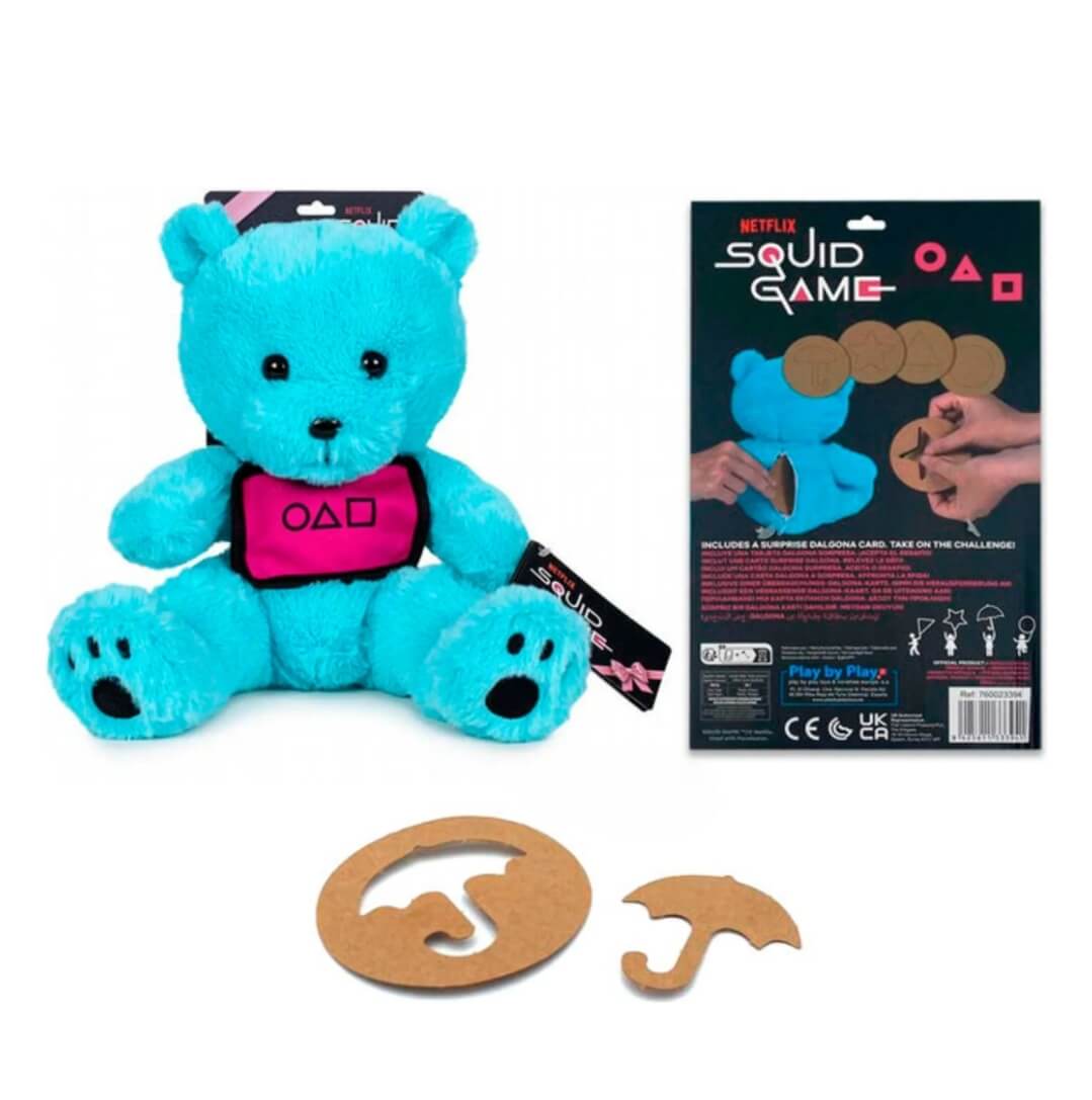 Squid Game Teddy Blau 25cm